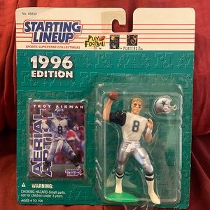 Super Rare 🏈 Starting Line Up Troy Aikman Blue Sleeve RARE